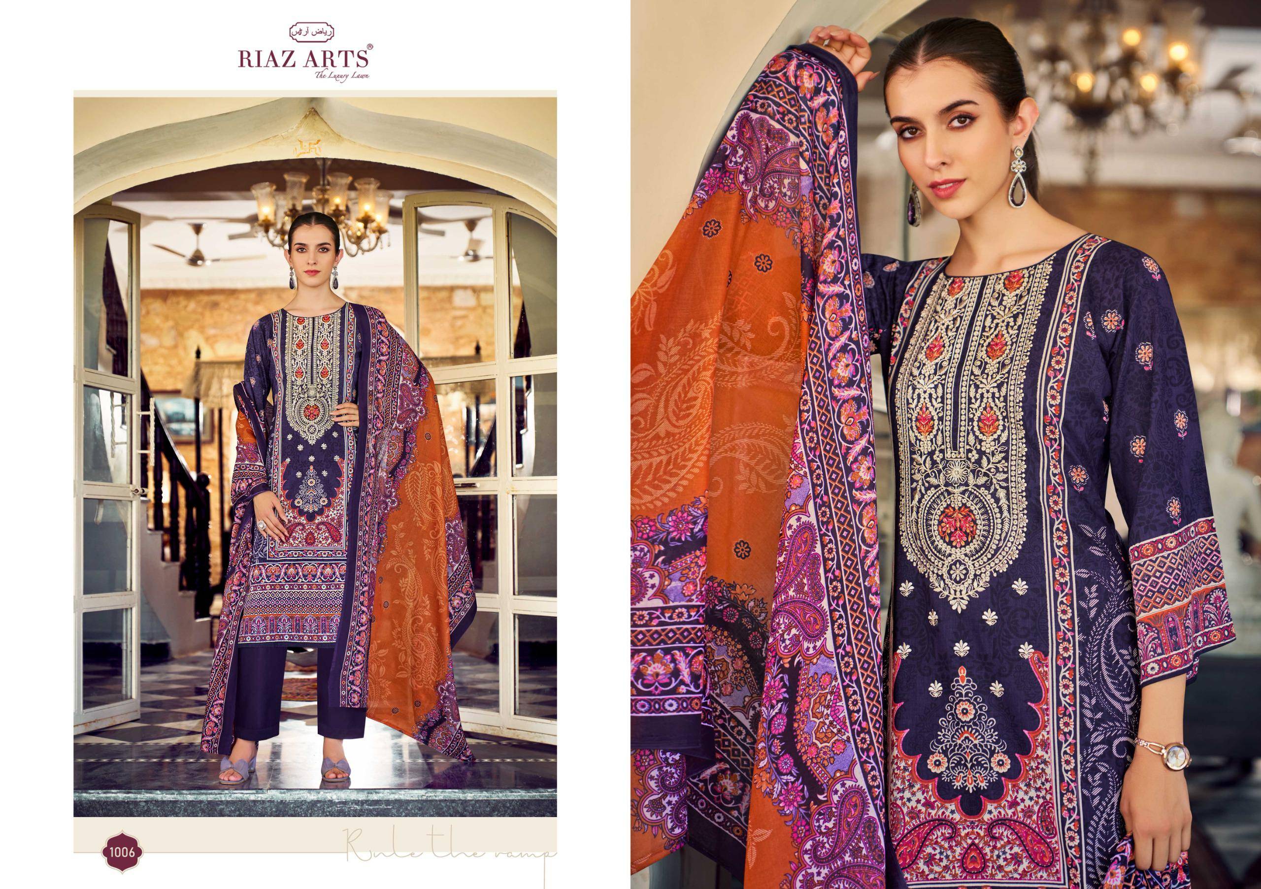  MUSAFIR vol-31 BY RIAZ ARTS PRINTS 1001 TO 1008 SERIES Pakistani Stylish Embroidered cotton camric Dresses At Wholesale Price